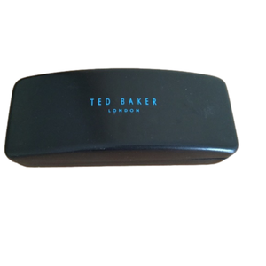Ted Baker hard cover case black with blue logo sunglasses eyeglasses unisex